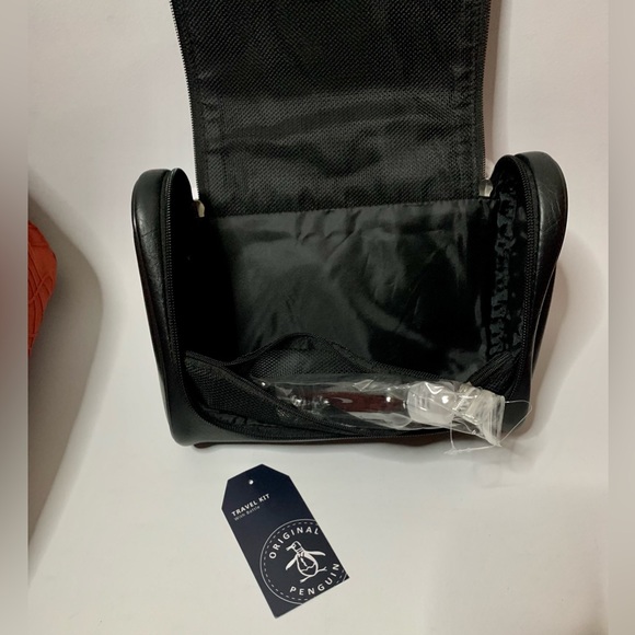 🍀 NWT Original Penguin Black Travel Grooming Toiletries Kit Case Bag🍀#PENGUIN - Picture 8 of 13